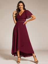 Elegant V-Neck Empire Waist Chiffon Formal Evening Dress